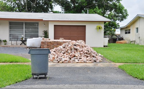 Professional waste clearance team in action