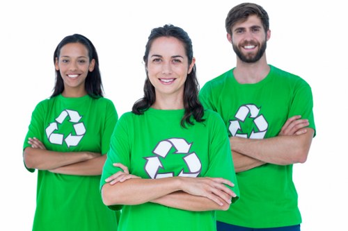 Recycling construction materials from a builders skip